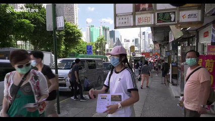 Hong Kong union members vote on strike against controversial National Security Law