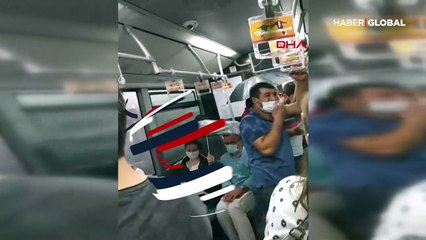 Metrobüste ilginç görüntü