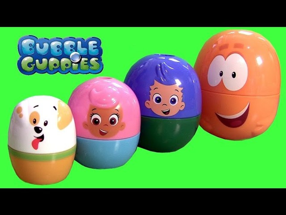 Bubble Guppies Stacking Cups Surprise kinder Eggs Nickelodeon Mr