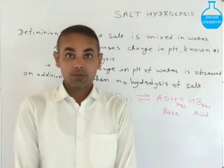 Salt hydrolysis || hydrolysis of salts || ionic equilibrium