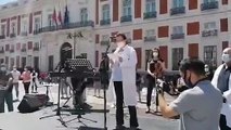 Manifestación en defensa de la profesión médica en la Puerta del Sol