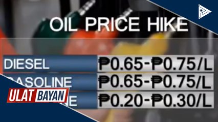 Oil price hike, ipatutupad sa susunod na linggo