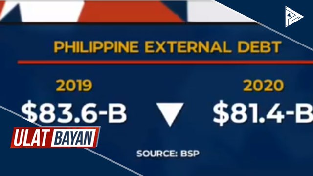 Utang panlabas ng Pilipinas, bumaba