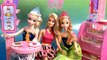 Disney Frozen Princess Anna Elsa and Barbie Bakery Store Playset Life in the Dreamhouse Malibu Ave