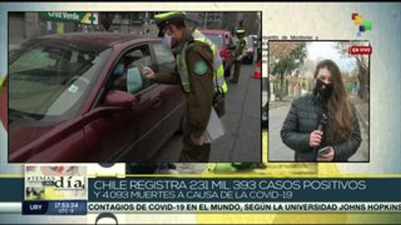 Chile registra más de 231 mil contagios y 4 mil muertes por COVID-19