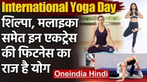 International Yoga Day: Shilpa, Malaika समेत इन Actress की फिटनेस का राज है योग | वनइंडिया हिंदी