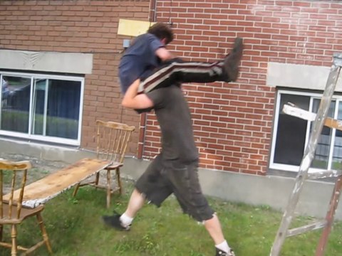Ladder Match - Swede Savard VS The Bruiser - CHW Backyard Wrestling