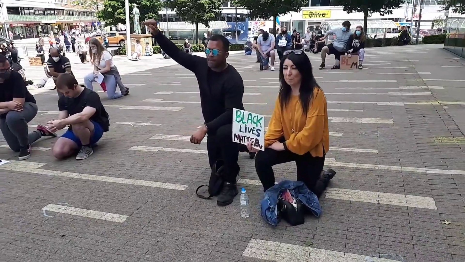 ⁣Black Lives Matters protest Corby