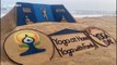 Indian sand artist creates yoga sculptures for International Yoga Day