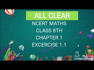 Chapter 1 Class 8th Maths NCERT solutions