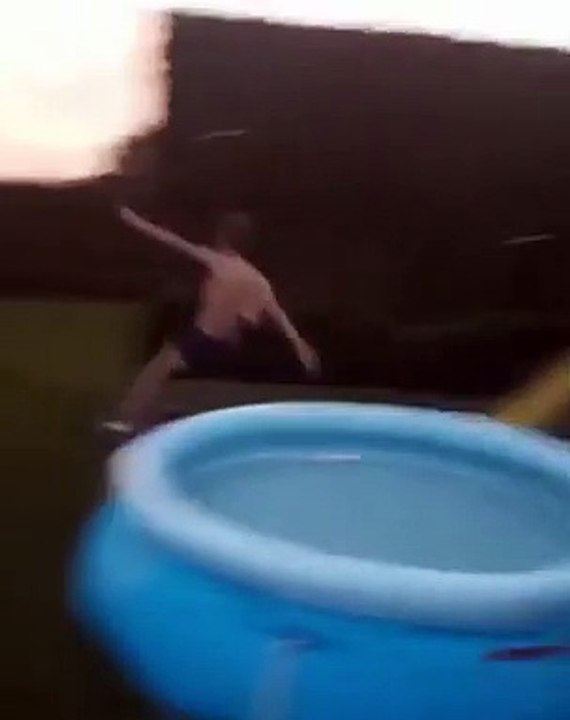 Jumping into the pool goes wrong