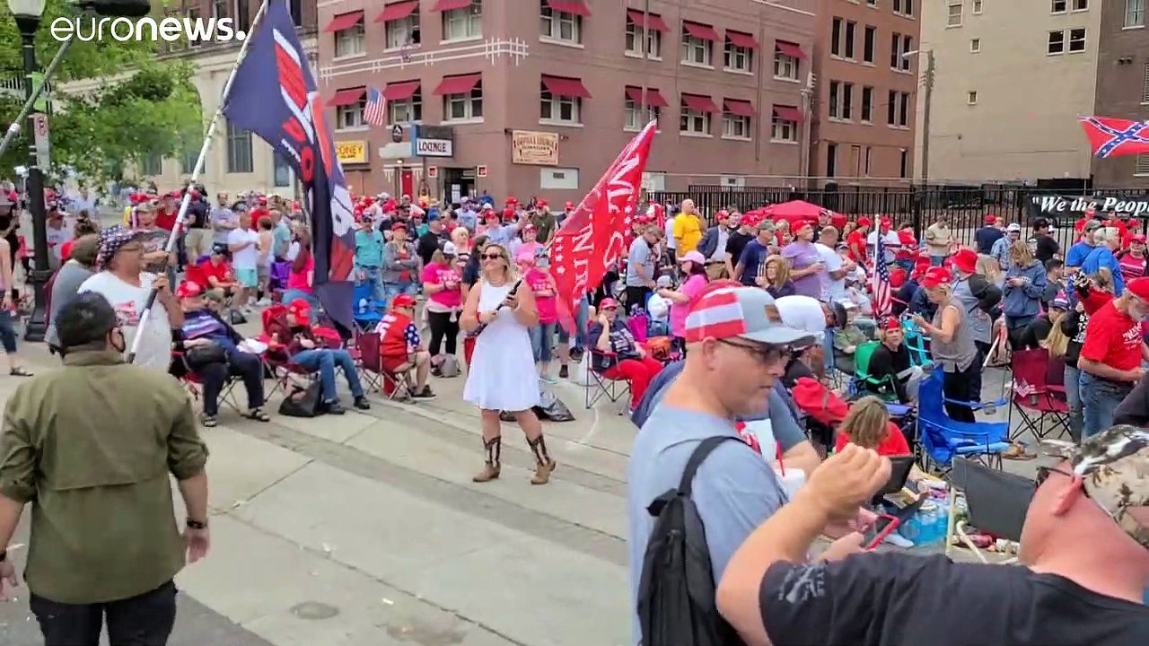Im umfragetief: trumps wahllkampfauftakt in tulsa