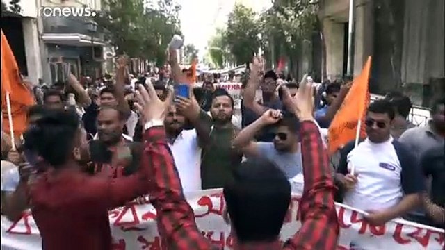 Des centaines de manifestants à Athènes pour la Journée mondiale des réfugiés