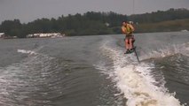 Guy Slams Into Water While Wakeboarding