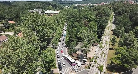 Babalar Günü’nde Belgrad Ormanı’na akın ettiler; uzun araç kuyrukları oluştu