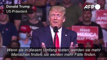 Schlechter Scherz? Trump will weniger Corona-Tests