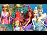 Frozen Mermaid Ariel Flower Showers Bath Time Color Changing Dolls-- Disney Anna Elsa Color Change