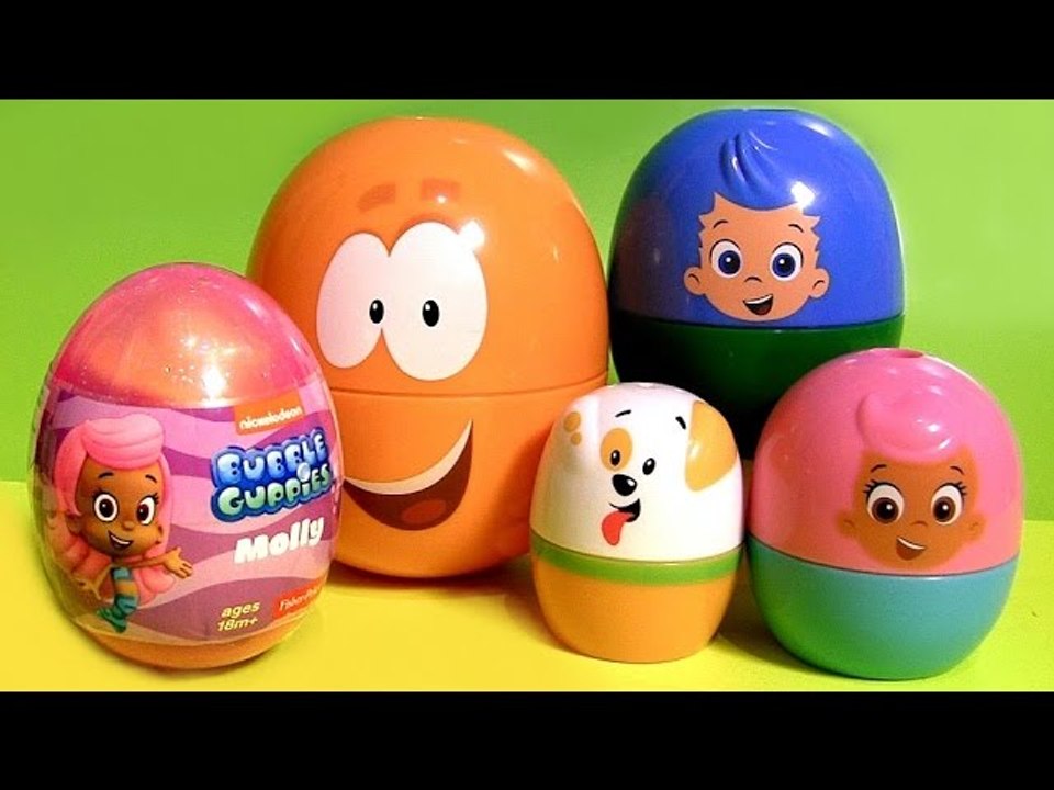 Bubble Guppies Stacking Cups Kinder Surprise Eggs MyLittlePony Peppa