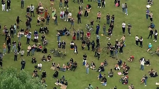 Black Lives Matter protesters demonstrate in Hyde Park