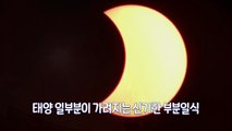 [영상] 해 절반이 가려지는 신기한 부분일식 / YTN