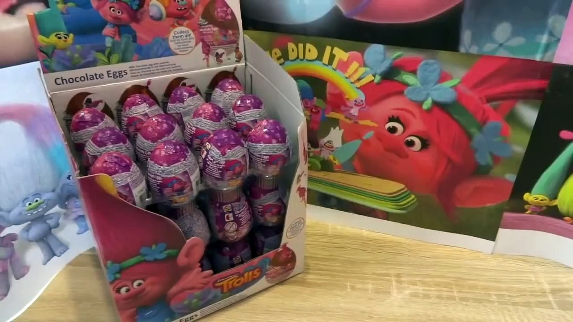 TROLLS MOVIE Play-Doh Surprise Eggs, NEW Figures 