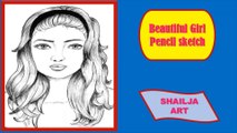 how to draw a girl step by step | pencil sketch drawing