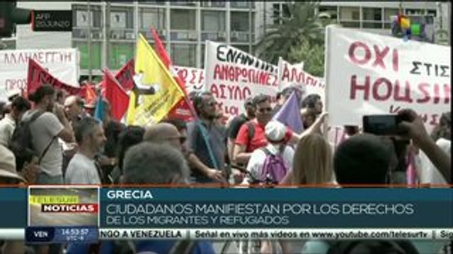 Grecia: ciudadanos se manifiestan en el Día Mundial de los Refugiados