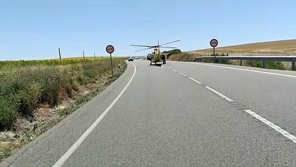Dos heridos en la carretera Utrera – Montellano al salirse de la vía la motocicleta en que viajaban