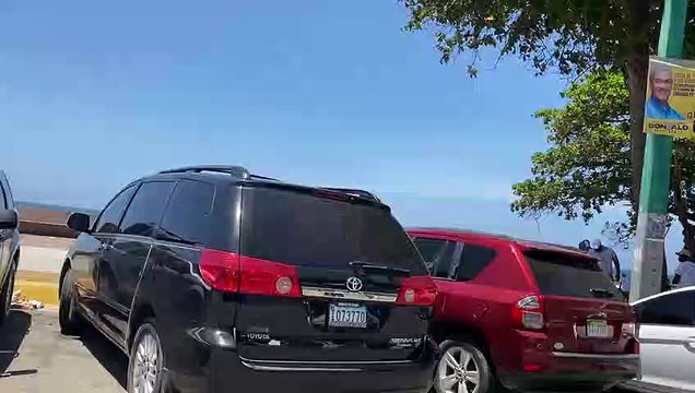 Así se encuentra el Malecón de Santo Domingo este domingo