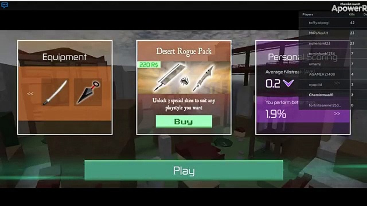 Roblox Ninja Parkour First Game of the Chemistman Noob