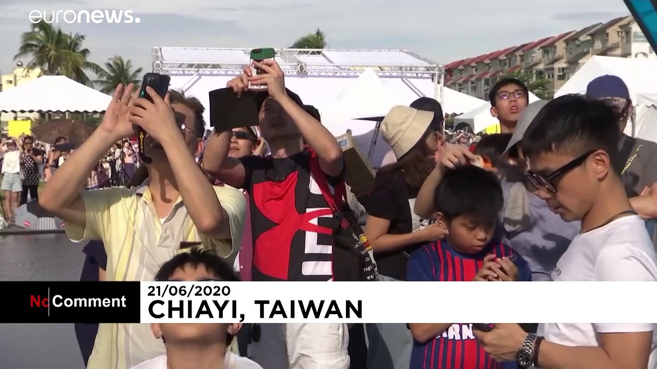 Heller Ring um den Mond: Sonnenfinsternis in Taiwan