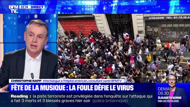 Fête de la musique: foule et tensions au canal Saint-Martin (1/3) - 21/06