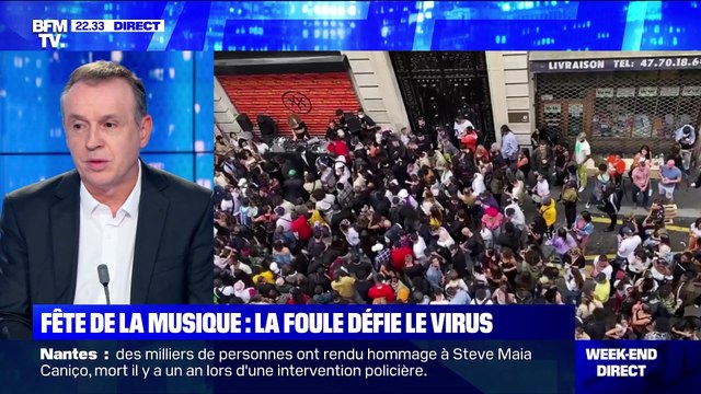 Fête de la musique: foule et tensions au canal Saint-Martin (2/3) - 21/06