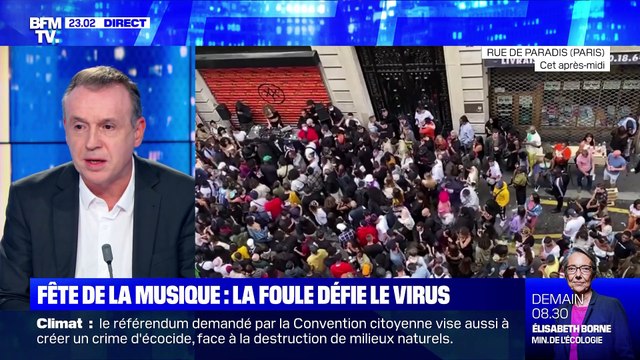 Fête de la musique: foule et tensions au canal Saint-Martin (3/3) - 21/06