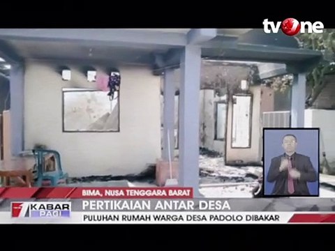 Pertikaian Antar Desa, Puluhan Rumah Warga Dibakar