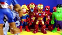 Huge collection Of Mega Mighties And Marvel Bend And Flex Toys - Spider-Man Hulk Iron Man