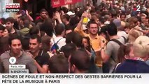 Scènes de foule et non-respect des gestes barrières pour la Fête de la musique à Paris (vidéo)