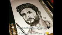 Sushant Singh Rajput Drawing Time-Lapse | ..    | Shushant Singh Rajput Sketch