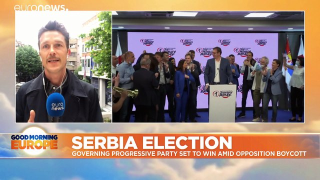Serbia election: President Vucic declares landslide win in controversial parliamentary vote