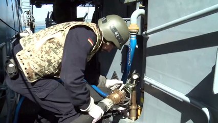 Warships – Refueling at Sea During Exercise Off Scotland