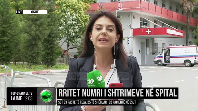 Rritet numrit të shtrimeve në spital/ Sot 33 raste të reja. 25 të shëruar. 82 pacientë në QSUT.