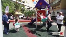 Report TV - Veliaj dhe Xhafaj në Parkun e Lodrave, 'fluturojnë' fëmijët në Tiranë