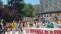 Protesta del servicio de limpieza del Gregorio Marañón