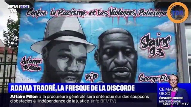 Art : une fresque d’Adama Traoré et George Floyd sème la zizanie !
