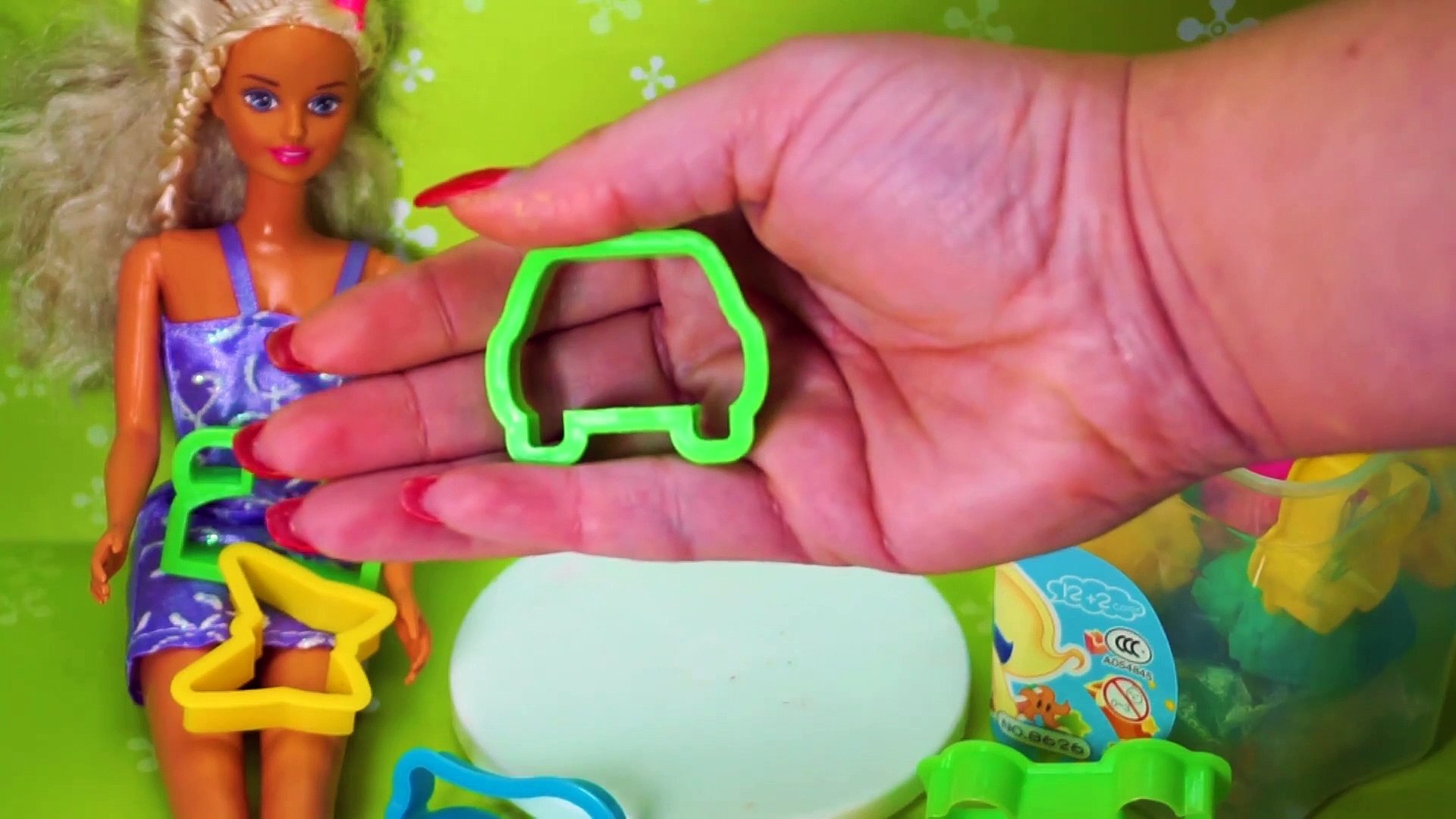 barbie with play doh
