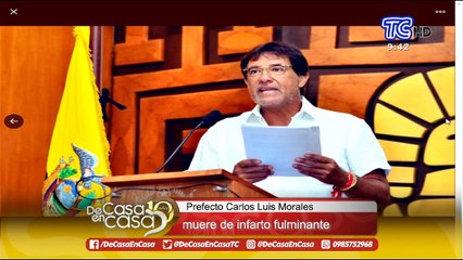 Esta fue la reacción Jorge Rendón al confirmarse el fallecimiento de Carlos Luis Morales