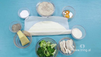 Receta në 2 minuta -  Petë sfoliat me pulë dhe brokoli