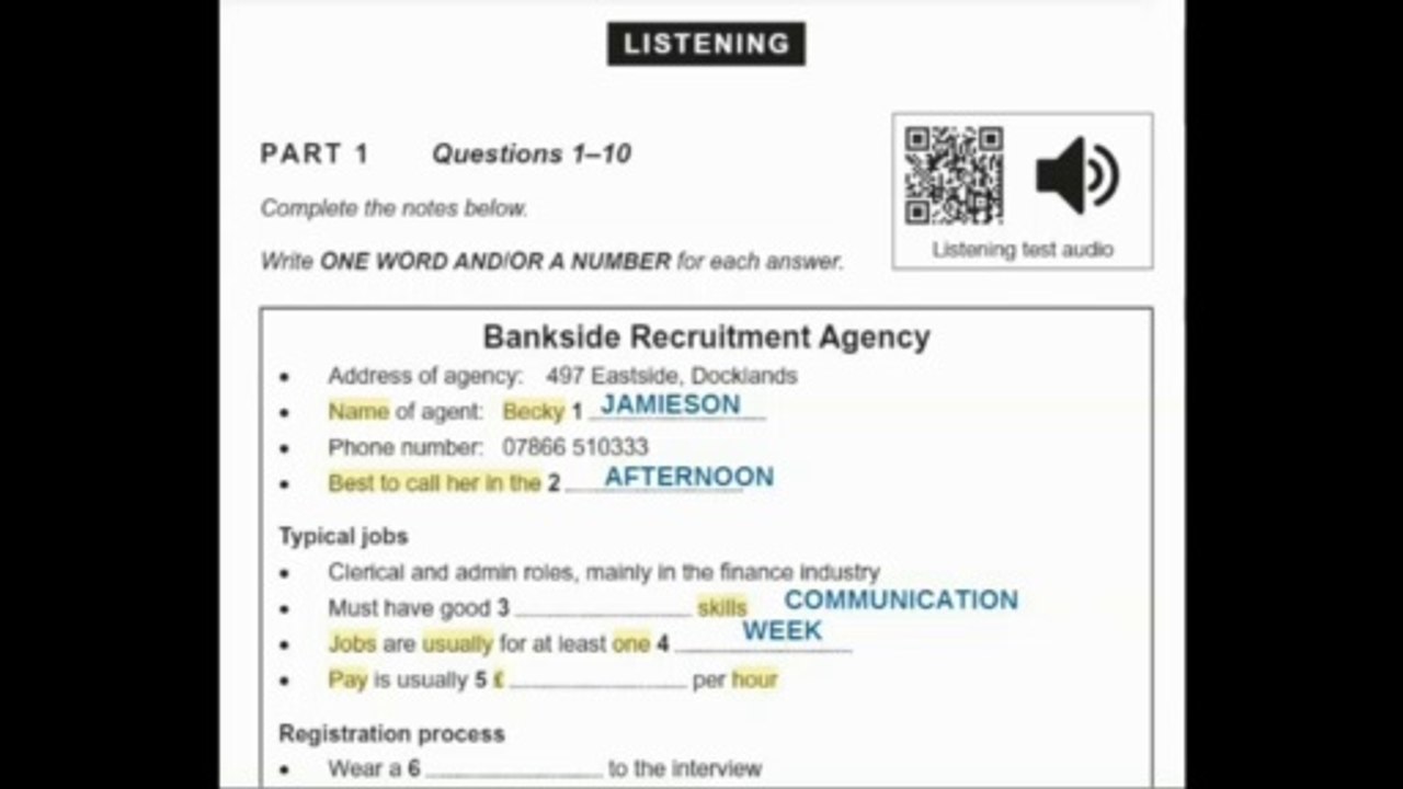 IELTS Listening 2020 - Test 1 Part 1 Solving Technique | Cambridge IELTS Questions 1-5