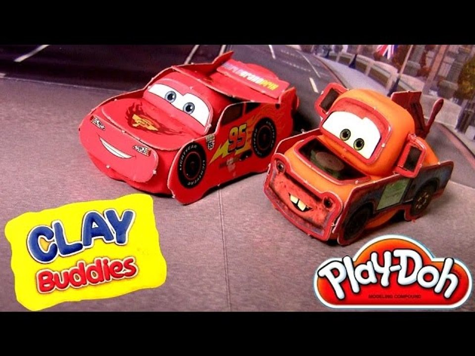 CARS PlayDoh Clay Buddies Disney Pixar Mater and Lightning McQueen by DisneyCollector video