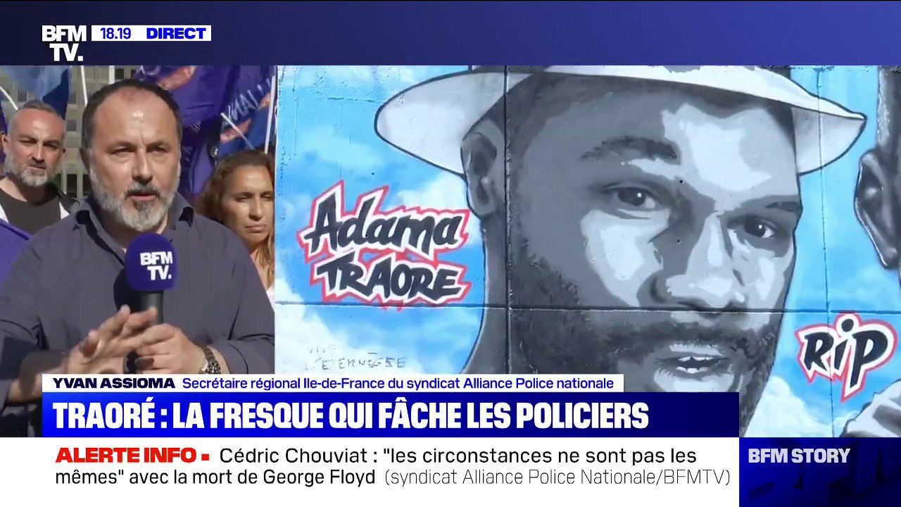 Fresque pour Adama Traoré: Yvan Assioma (Alliance) dénonce un "amalgame entre racisme, violence et police"